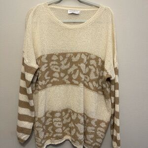 Living my best style by Pink Lily oversized knit sweater size M